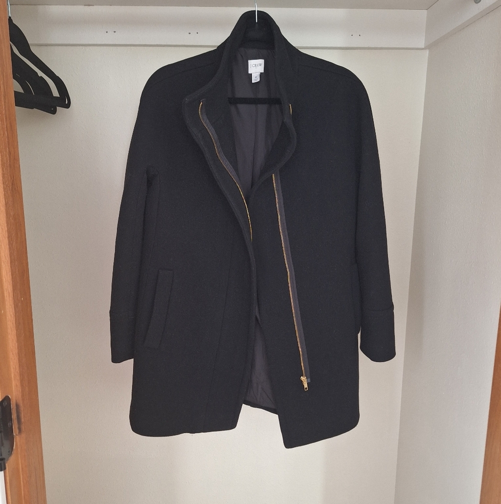J. Crew Black Lined City Jacket